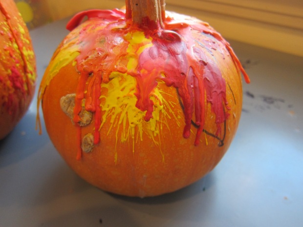Melted Crayon Pumpkins (4)